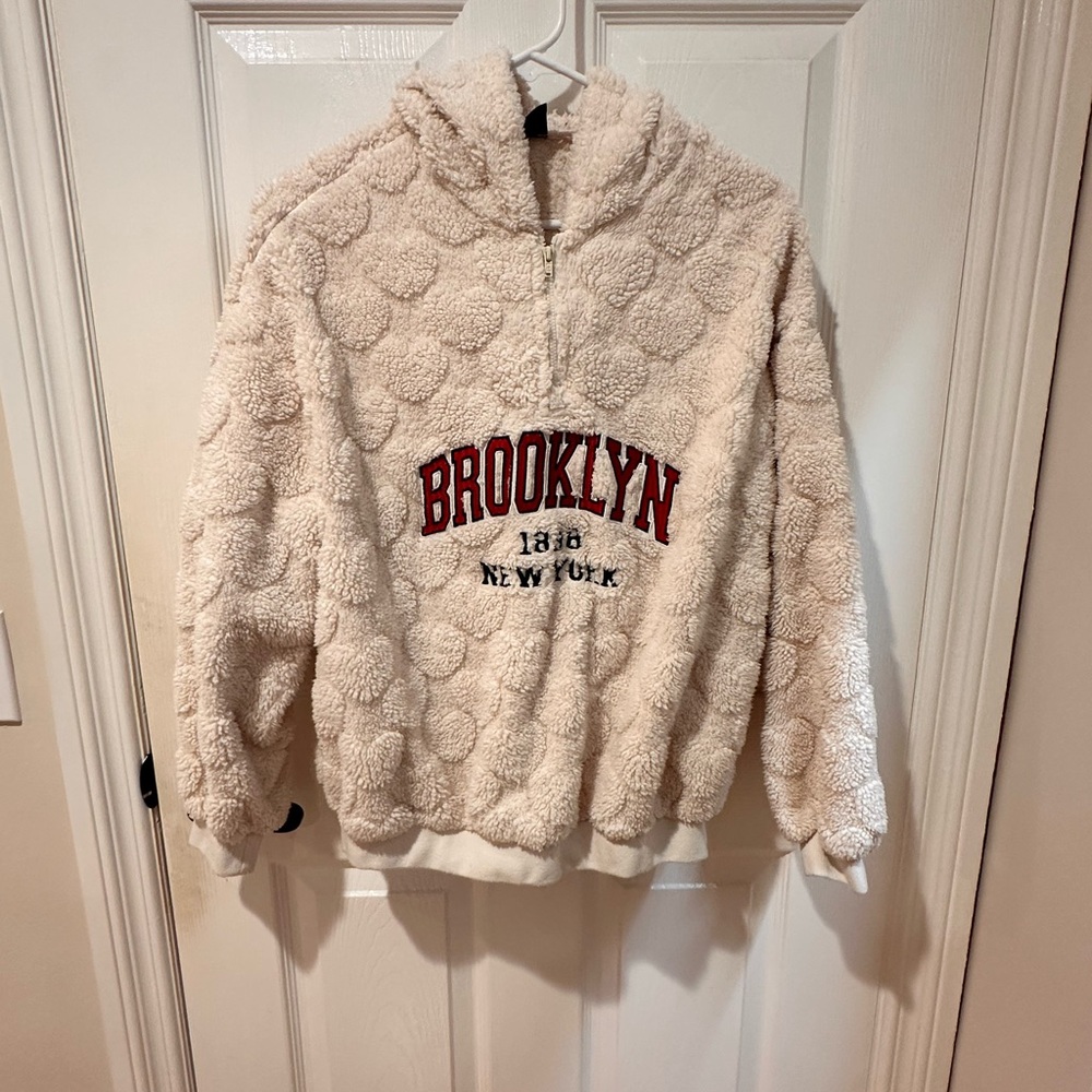 Brooklyn Beige Sherpa Pullover